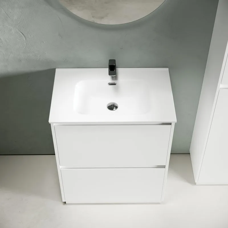 Тумба с раковиной Sancos Libra Floor 70 белый глянец, белая раковина CN7007 Sancos — официальный сайт