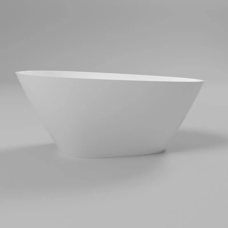 Ванна из искусственного камня WHITECROSS Spinel C 150x70 см, отдельностоящая, белая, овальная, с дон Sancos — официальный сайт