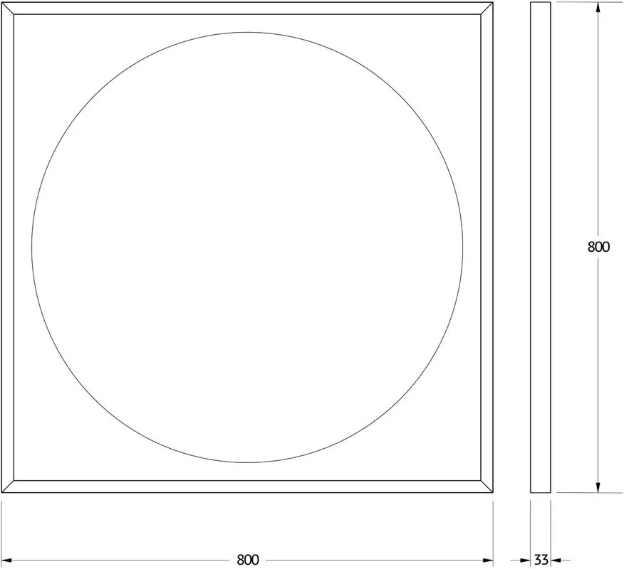 Зеркало Defesto Eclipse DF2228 80х80 белая рама, с LED-подсветкой