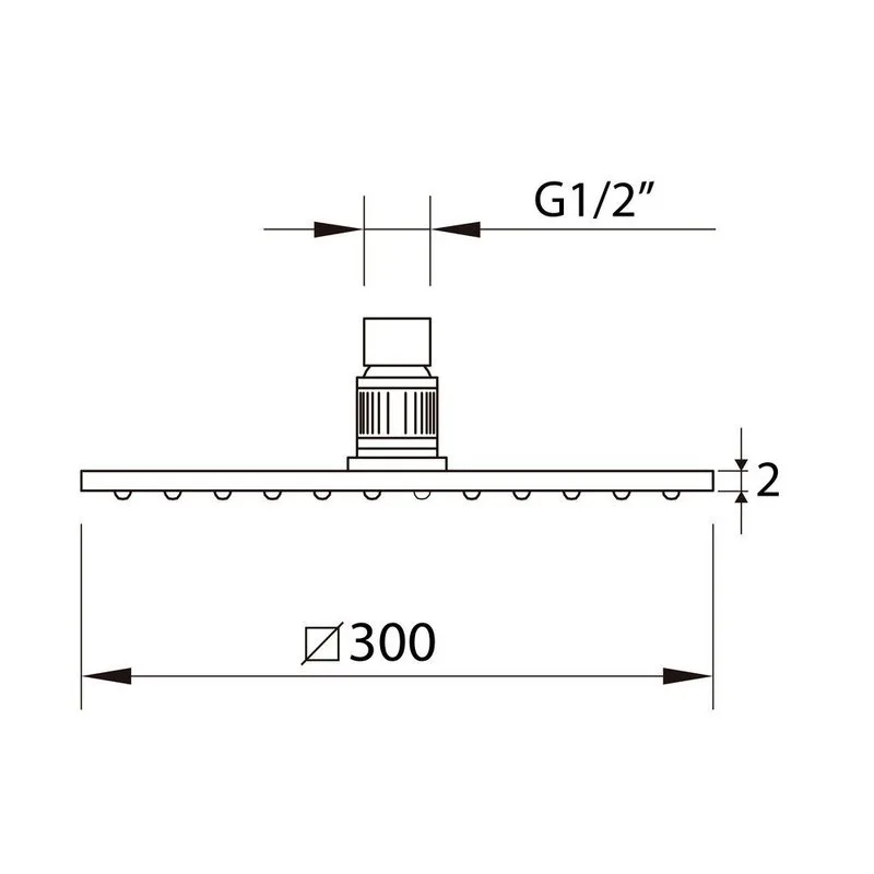 Верхний душ Clever SLIM INOX AIR 300X300 61869 Sancos — официальный сайт