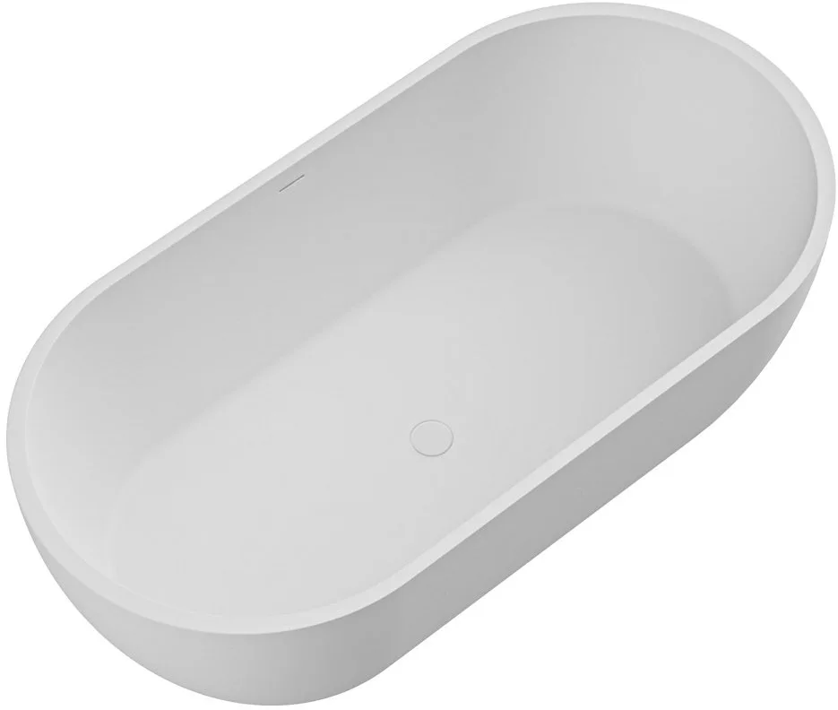 Ванна из искусственного камня Cezares Stylus Solid Surface 160x80 см, отдельностоящая, матовая белая Sancos — официальный сайт
