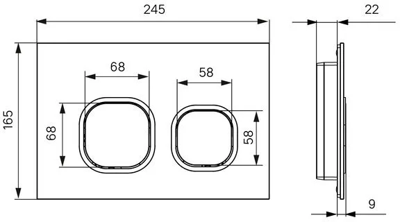 Кнопка смыва IDDIS Unifix UNI04BCi77 004, черная матовая Sancos — официальный сайт