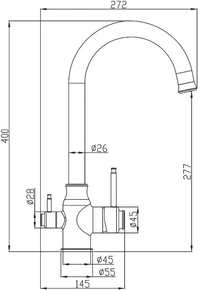 Смеситель для кухни Steel Hammer SH 763 CR Sancos — официальный сайт