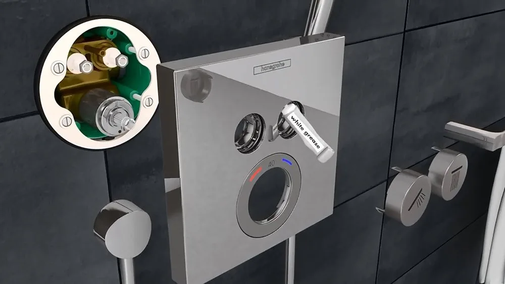 Термостатический смеситель встраиваемый Hansgrohe ShowerSelect 15763000, для душа, хром Sancos — официальный сайт