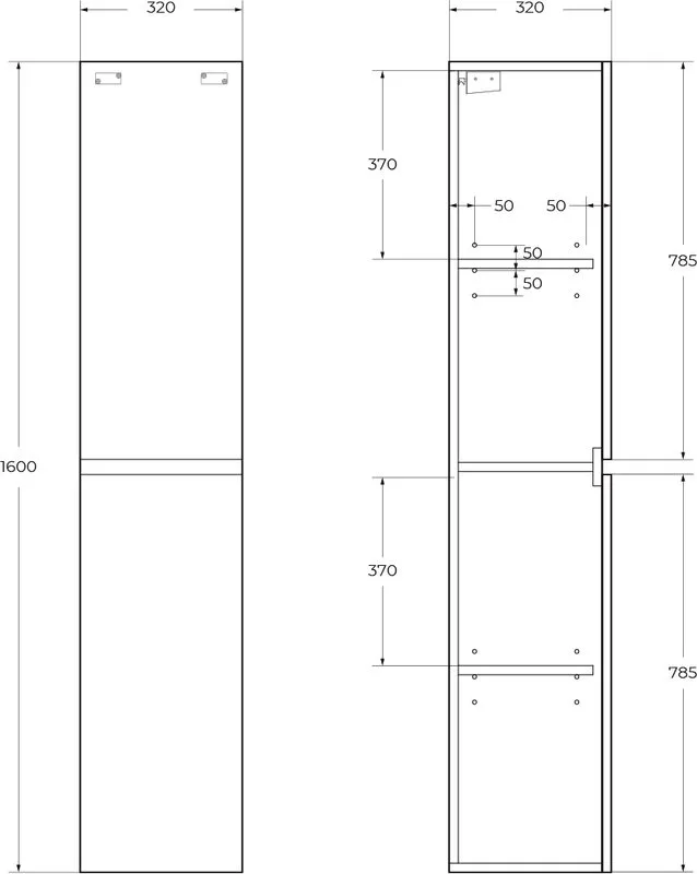 Шкаф-пенал для ванной BelBagno Albano 32 R bianco lucido Sancos — официальный сайт