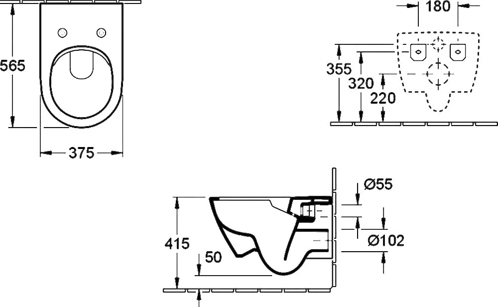 Чаша для унитаза подвесного Villeroy & Boch Subway 2.0 5614 R001 Sancos — официальный сайт