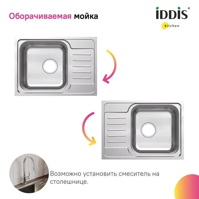 Мойка кухонная IDDIS Sound SND60SDi77 Sancos — официальный сайт