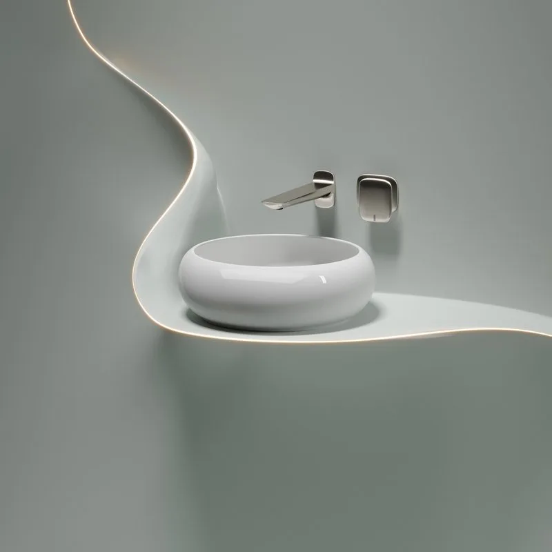 Накладная раковина Ceramicanova Element CN6050 белая глянцевая Sancos — официальный сайт