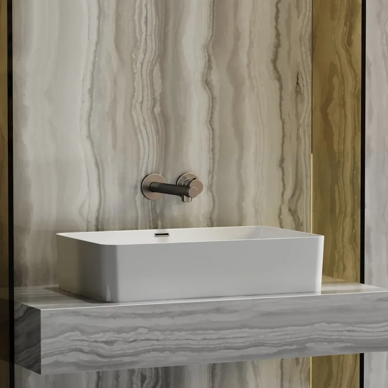 Накладная раковина Ceramicanova Element CN6065 белая глянцевая Sancos — официальный сайт
