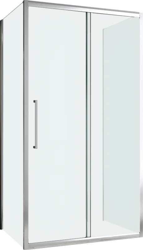 Душевой уголок Abber Schwarzer Diamant AG30110H-S50-S50 110x50, профиль хром, стекло прозрачное Sancos — официальный сайт
