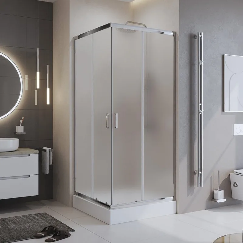 Душевой уголок BelBagno Uno 195 A 2 90 P Cr стекло текстурное Sancos — официальный сайт