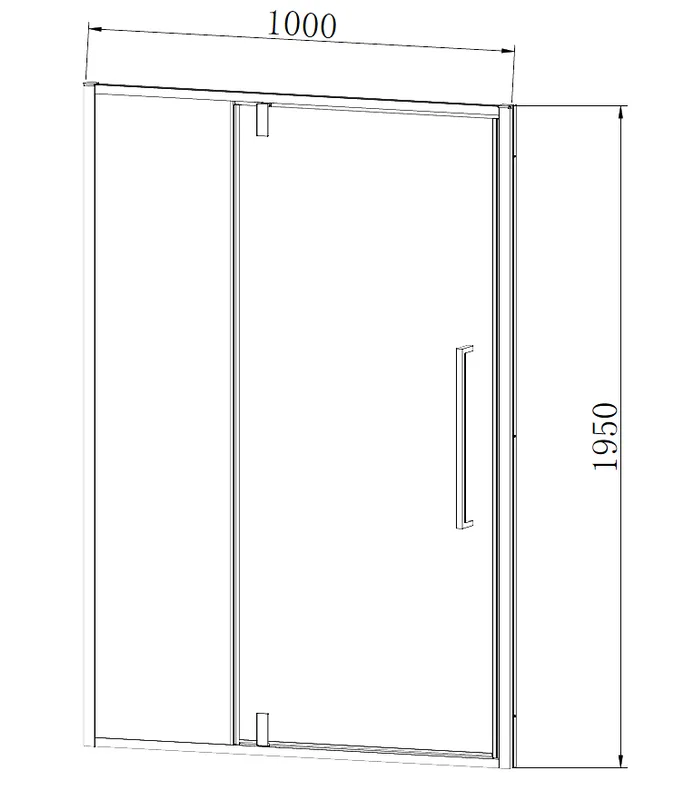 Душевая дверь в нишу Vincea Slim-N VDP-4SN100CL 100x195, профиль хром Sancos — официальный сайт