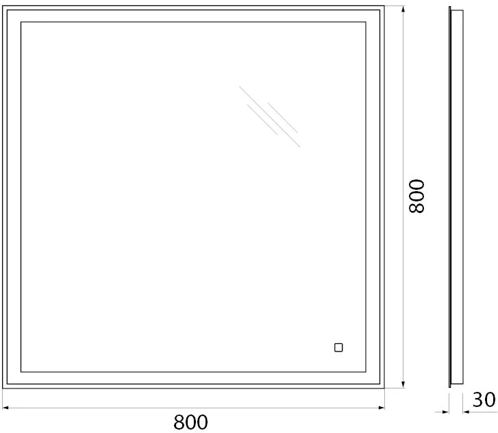 Зеркало BelBagno SPC-GRT-800-800-LED-TCH Sancos — официальный сайт
