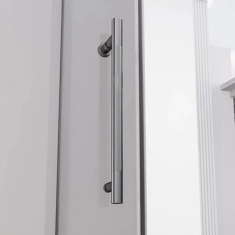 Душевая дверь в нишу Veconi Premium Alassio GR 130x200, профиль брашированный графит, стекло прозрач Sancos — официальный сайт