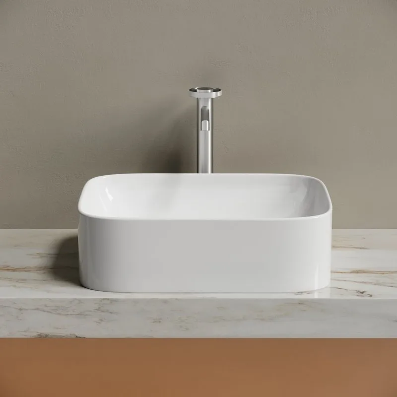 Накладная раковина Ceramicanova Element CN6052 белая глянцевая Sancos — официальный сайт