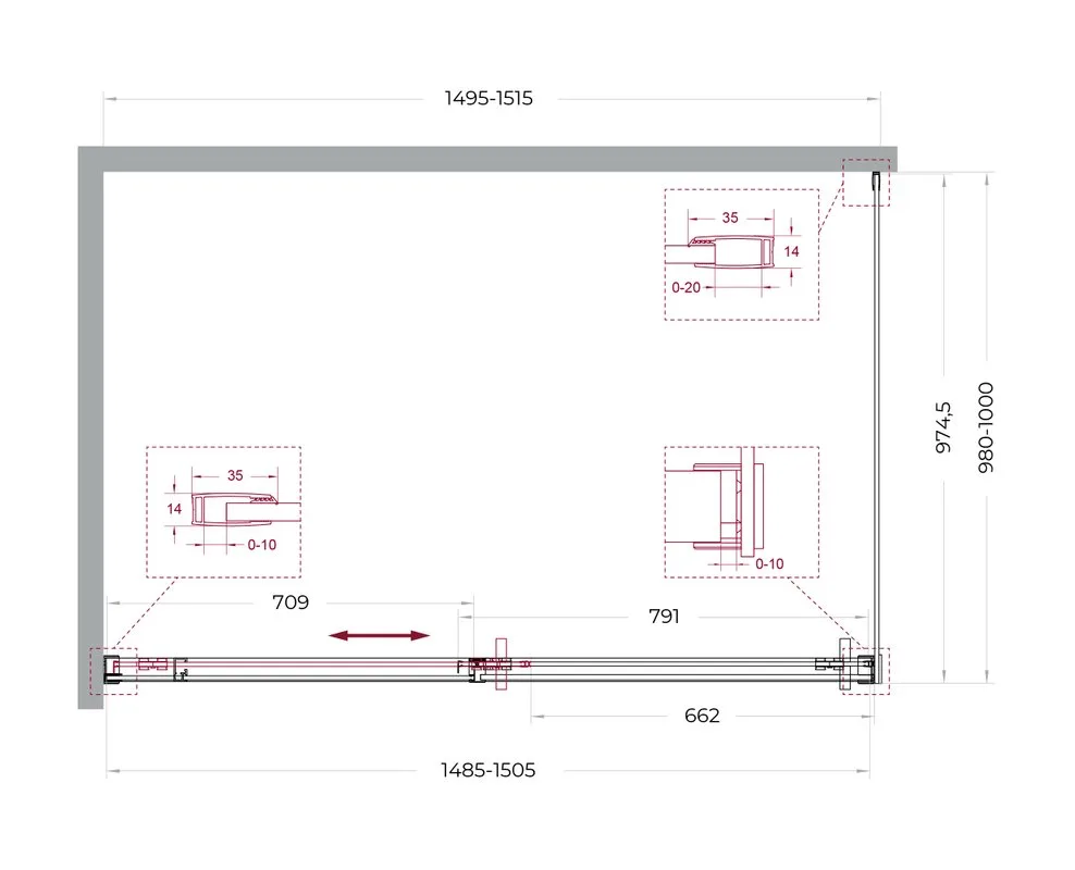 Душевой уголок BelBagno Soft Close-1 AH-1-150/100-C-Cr профиль хром Sancos — официальный сайт
