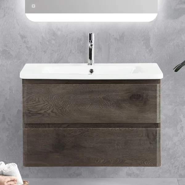 Тумба под раковину без столешницы BelBagno Albano-Cer 80 подвесная, robere nature grigio Sancos — официальный сайт