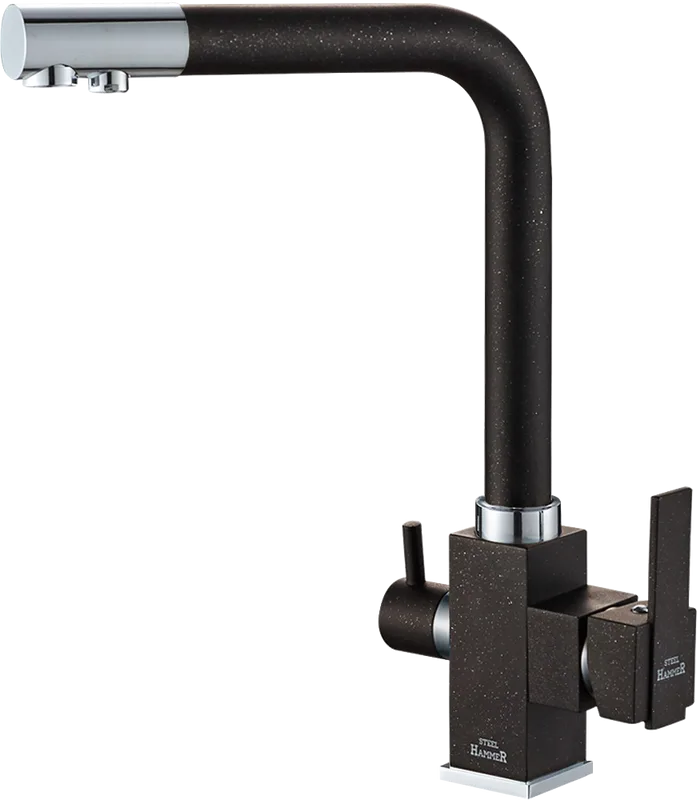 Смеситель для кухни Steel Hammer SH 805 Black Cr Sancos — официальный сайт