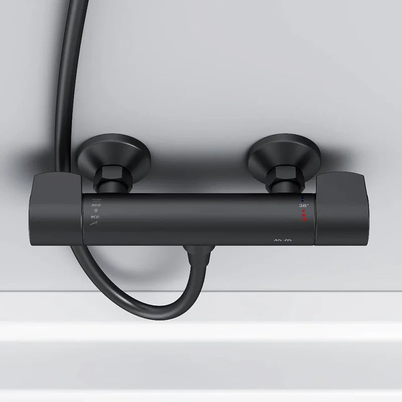 Термостатический смеситель AM.PM X-Joy F85A40022, для душа, черный Sancos — официальный сайт