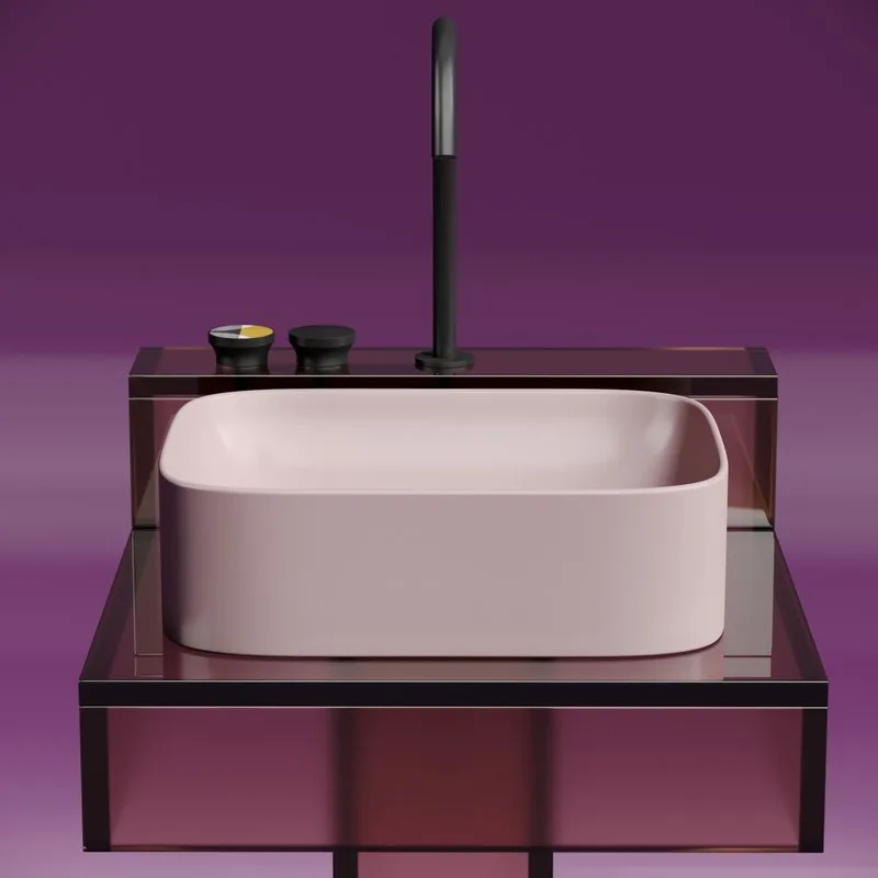 Накладная раковина Ceramicanova Element CN6052MP розовая матовая Sancos — официальный сайт