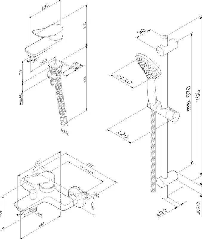 Комплект для ванной AM.PM X-Joy F40985A00 Sancos — официальный сайт
