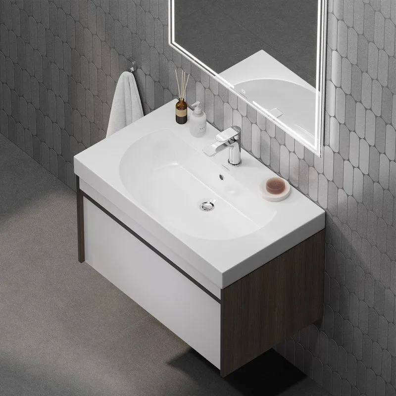 Тумба под раковину без столешницы KERAMA MARAZZI Modula 80 подвесная, арабика Sancos — официальный сайт