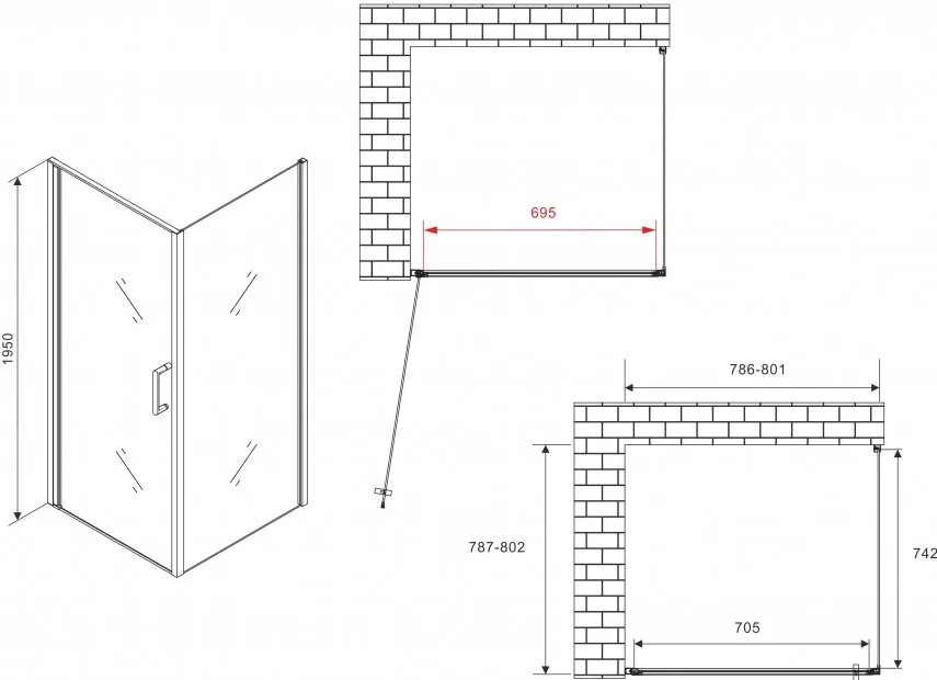 Душевой уголок Abber Sonnenstrand AG04080-S80 80x80, профиль хром, стекло прозрачное Sancos — официальный сайт