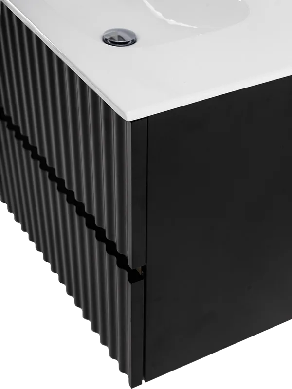 Тумба под раковину без столешницы Art&Max Elegant 80 подвесная, черная матовая Sancos — официальный сайт