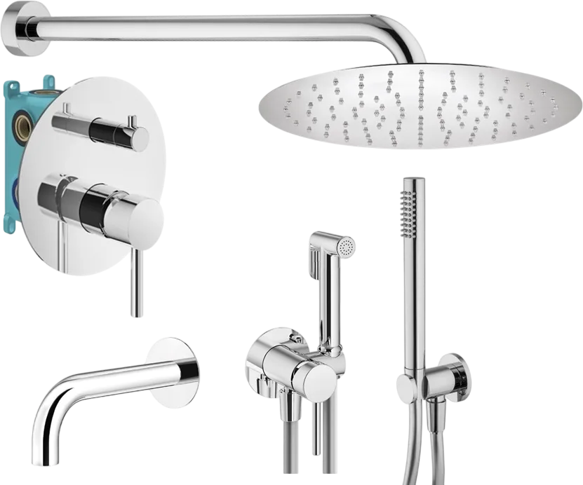 Комплект для ванной Plumberia Selection Ixo KITZXO19CR60 С ВНУТРЕННЕЙ ЧАСТЬЮ, хром Sancos — официальный сайт