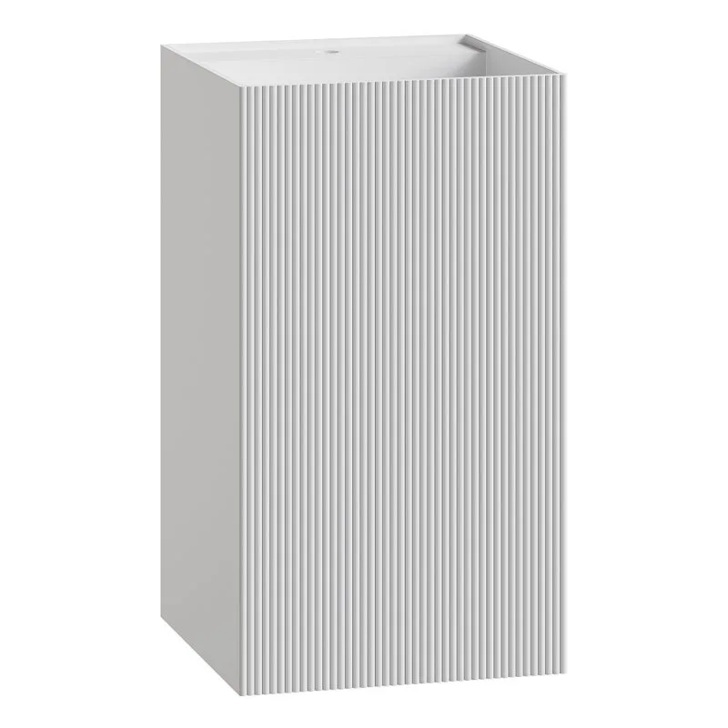 Раковина Boheme Cube 802-R-MW Corian 48х48х85 Matt white, напольная Sancos — официальный сайт