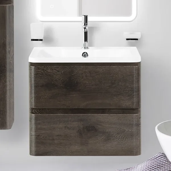 Тумба под раковину без столешницы BelBagno Albano 70 подвесная, rovere nature grigio Sancos — официальный сайт