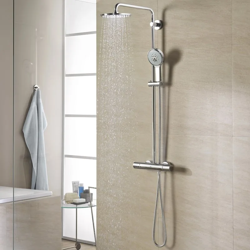 Душевая стойка Grohe Rainshower System 210 27967000 Sancos — официальный сайт