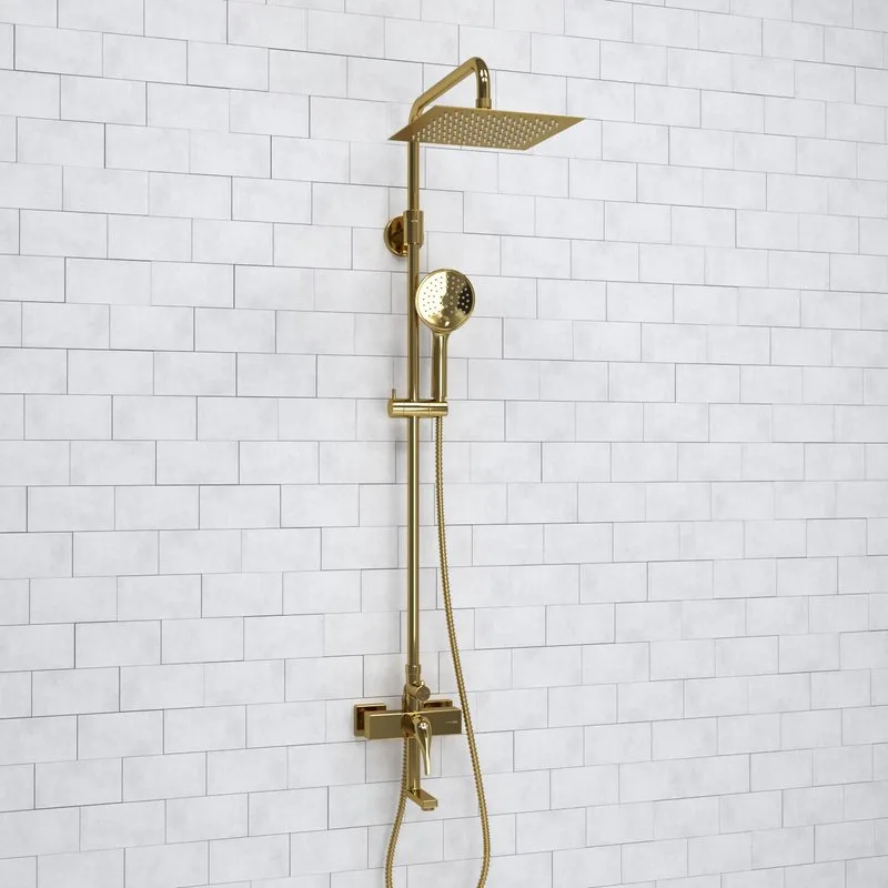Душевая стойка Wasserkraft Sauer A171.256.207.PG, золото Sancos — официальный сайт