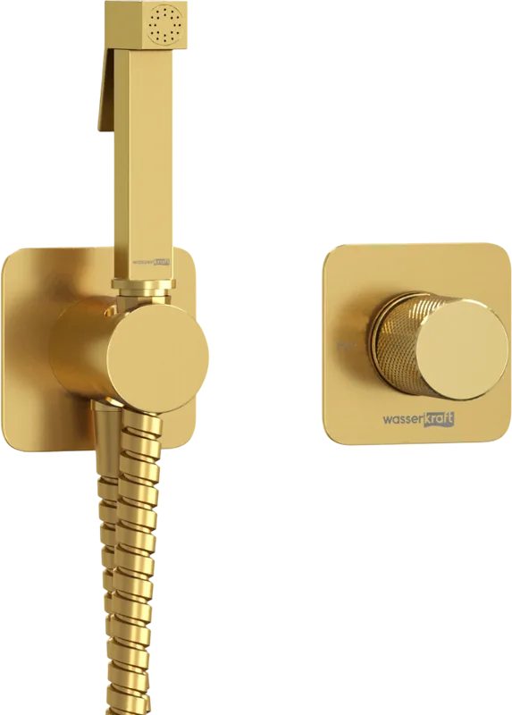 Гигиенический душ Wasserkraft Schunter A8251.285.237.213 со смесителем, С ВНУТРЕННЕЙ ЧАСТЬЮ, золото Sancos — официальный сайт