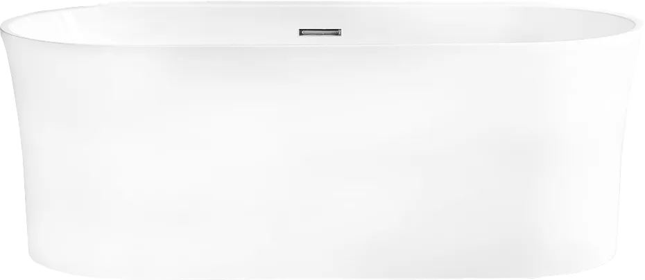 Акриловая ванна BelBagno BB409-1500-800 150x80 см, пристенная, белая, овальная, со сливом-переливом Sancos — официальный сайт