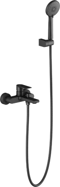Смеситель для ванны с душем AQUATEK Лира AQ1449MB, матовый черный Sancos — Оригинал