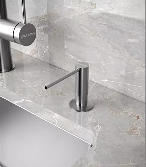 Дозатор для кухонной мойки,Paulmark Decus D004-GR серый Sancos — официальный сайт