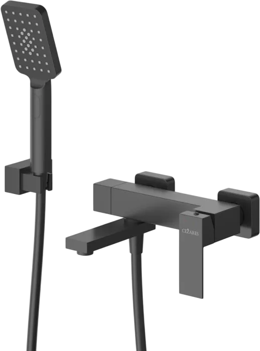 Смеситель для ванны с душем Cezares Slider SLIDER-VD-NOP, матовый черный Sancos — официальный сайт