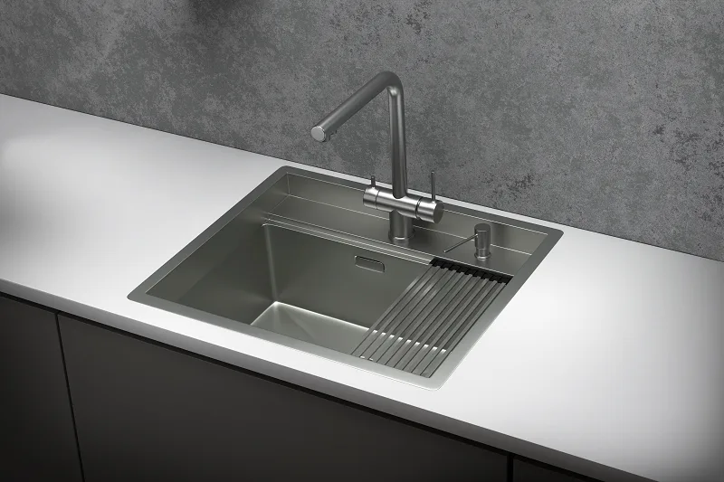 Мойка кухонная Granula Kitchen Space 6051 матовая сталь Sancos — официальный сайт