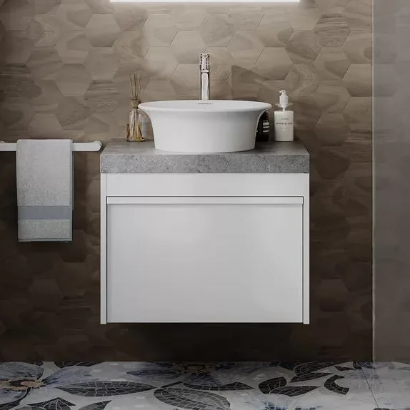 Тумба под раковину без столешницы KERAMA MARAZZI Modula 60 подвесная, глянцевая белая Sancos — официальный сайт