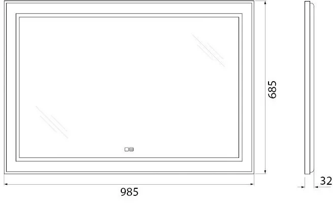 Зеркало BelBagno Kraft SPC-KRAFT-985-685-TCH-WARM с подогревом Sancos — официальный сайт