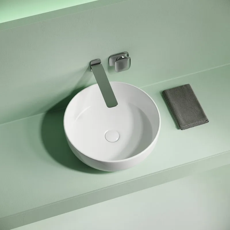 Накладная раковина Ceramicanova Taycan CN12003 37х37 глянцевая белая Sancos — официальный сайт