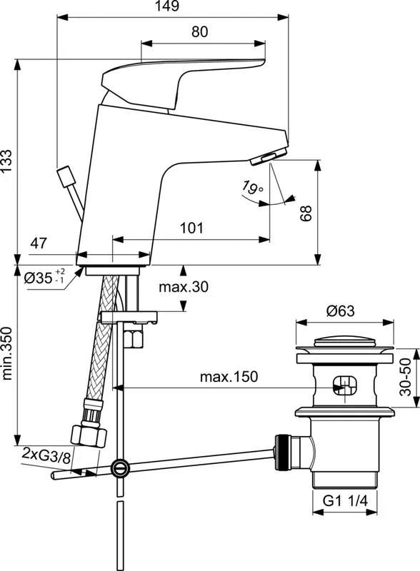 Смеситель для раковины Ideal Standard Ceraflex B1708AA Sancos — официальный сайт