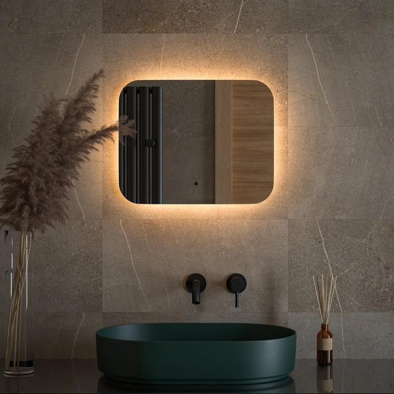 Зеркало Defesto Opti DF 2811RH 50х40 с LED-подсветкой, 3000К, инфракрасный выключатель