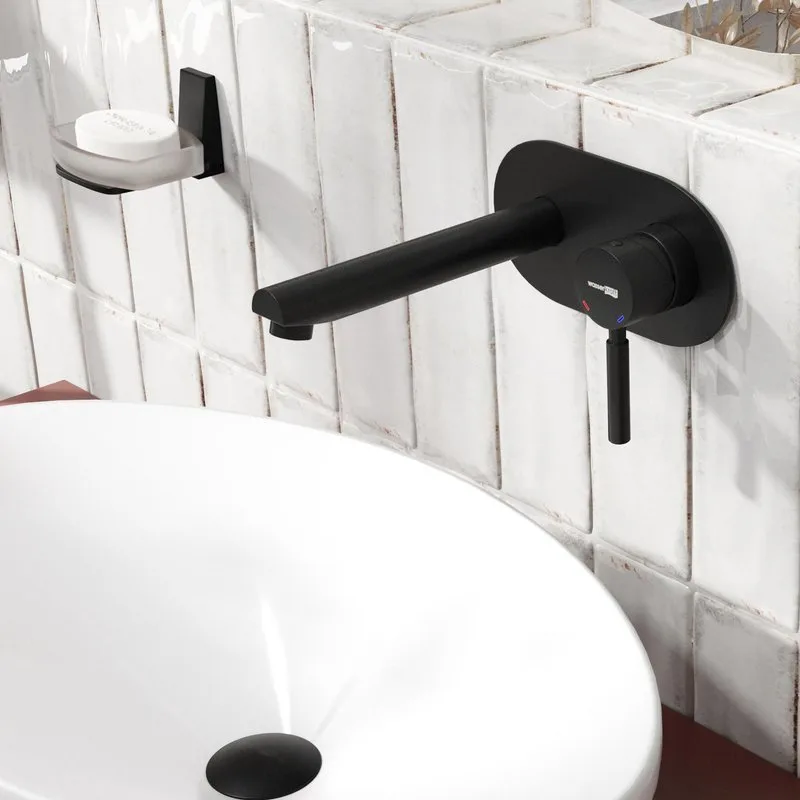 Смеситель для раковины Wasserkraft Gollach 3330 С ВНУТРЕННЕЙ ЧАСТЬЮ, черный soft-touch Sancos — официальный сайт