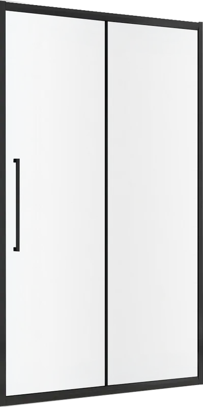 Душевая дверь в нишу Abber Schwarzer Diamant AG30120BMH 120 см, профиль черный, стекло матовое Sancos — официальный сайт