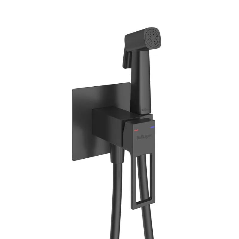 Гигиенический душ BelBagno Luce LUC-HGN-NERO, со смесителем, черный матовый Sancos — официальный сайт