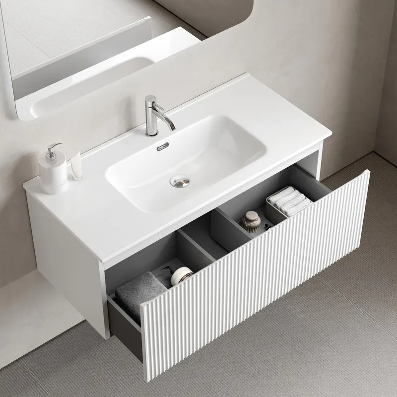 Тумба под раковину Sancos Snob R 1.0 100 подвесная Bianco (белый), SNR1.0100W Sancos — официальный сайт