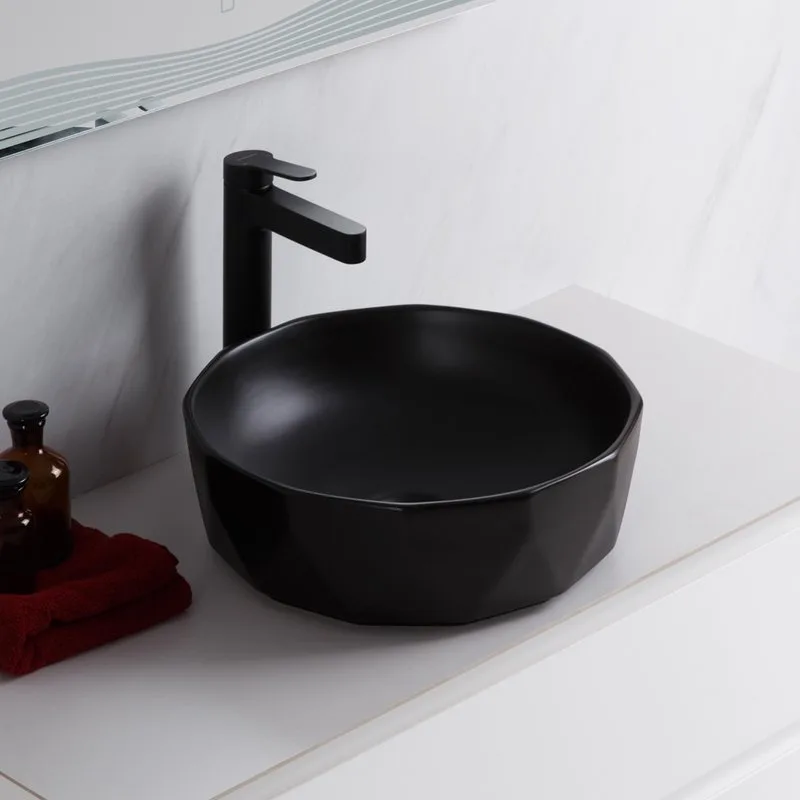 Накладная раковина BelBagno BB1409H301 41 черная Sancos — официальный сайт