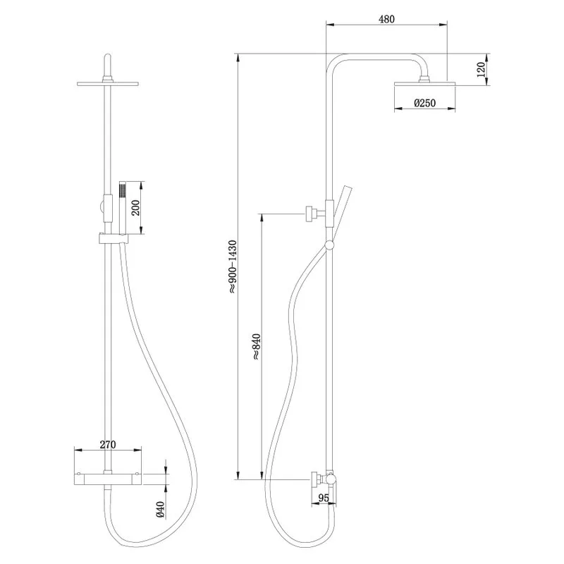 Душевая стойка Abber Wasser Kreis AF8160RG, розовое золото Sancos — официальный сайт